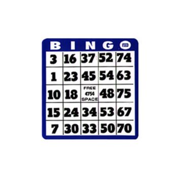 Bingo Cards: Hard Cards, 4.75 x 5 inches, (per 100) BLUE